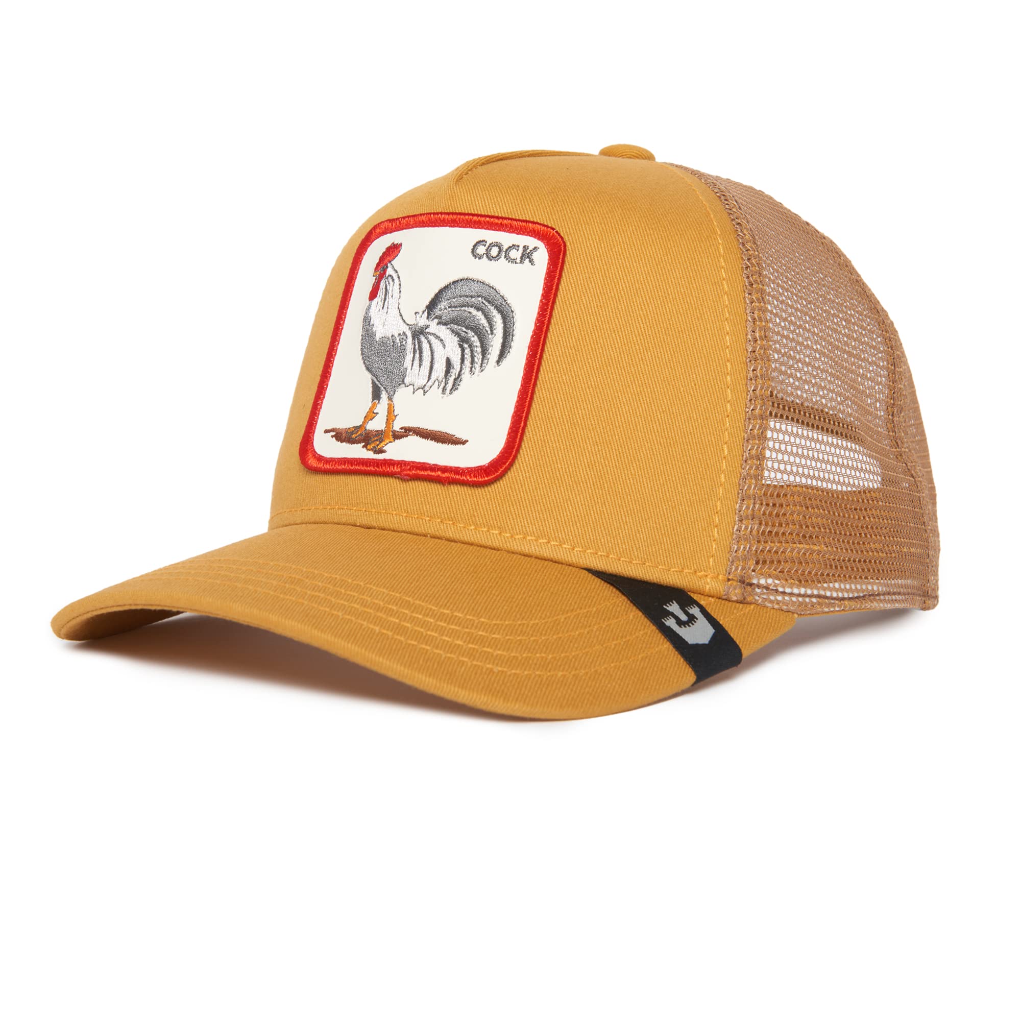 Goorin Bros.The Farm Adjustable Mesh Trucker Hat for Men and Women, Tan (Rooster Truckin), One Size