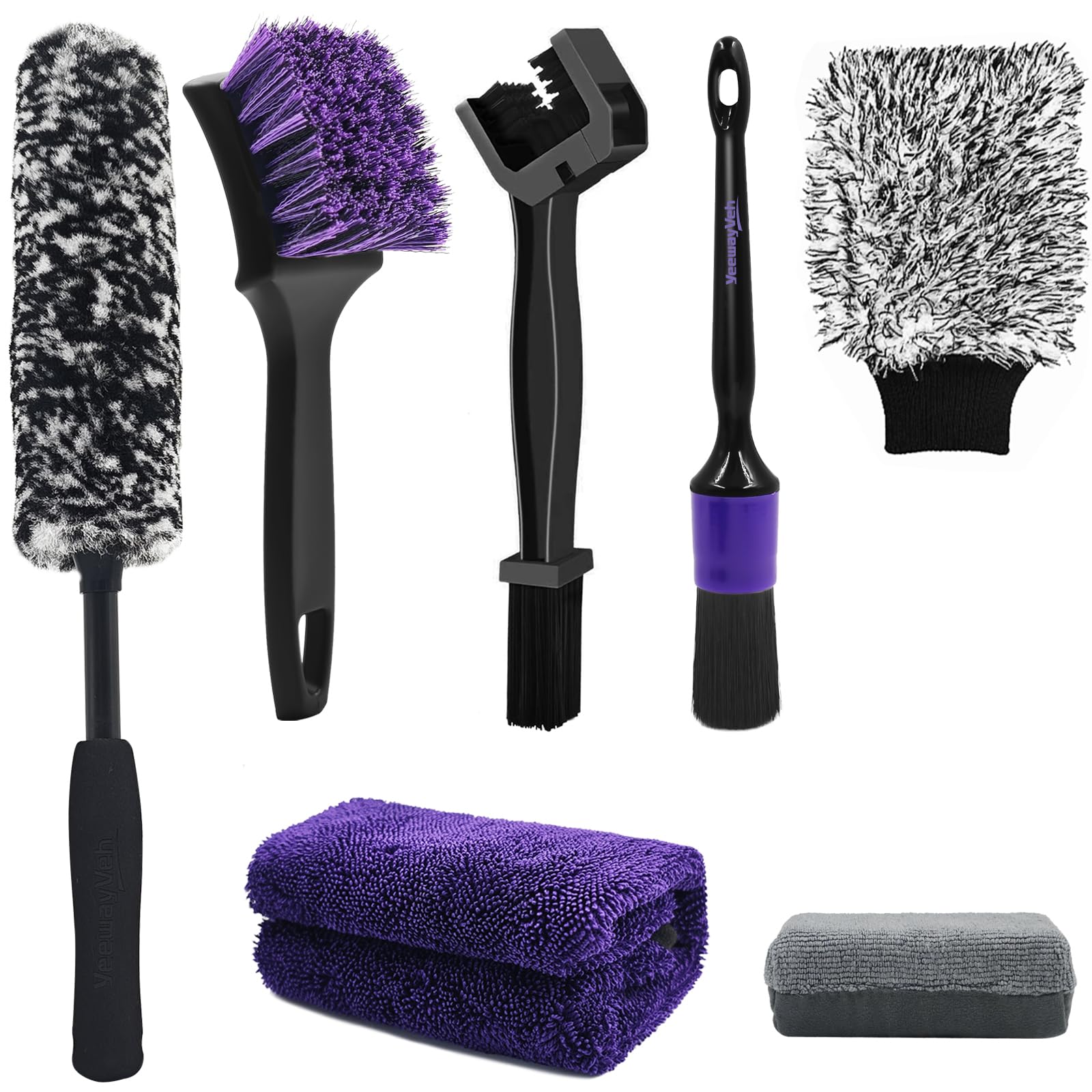 YeewayVeh 7PCS Motorcycle Cleaning & Polishing Kit