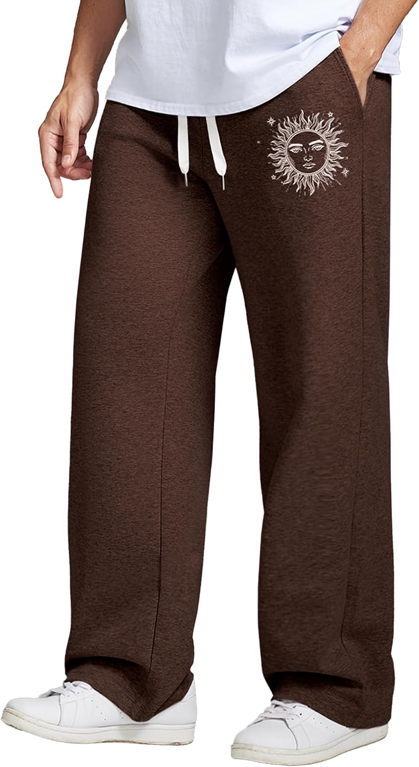 Susclude Mens Baggy Sweatpants His and Hers Couples Matching Joggers