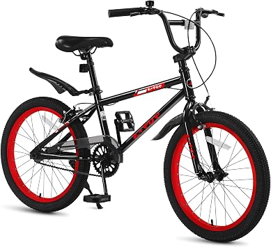 20 Inch Kids Bike for Boys Aged 7-12, BMX-Style Boys Bike for Kids, Lightweight Childrens Bicycles, Kids Bicycles with Front and Rear Brakes, Adjustable Seat, Kickstand