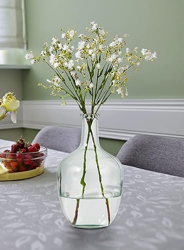 Miniatura 4 de Serene Spaces Living Jarrón alto transparentemarrón, florero de vidrio, elegante decoración del hogar para flores frescas o secas, perfecto para