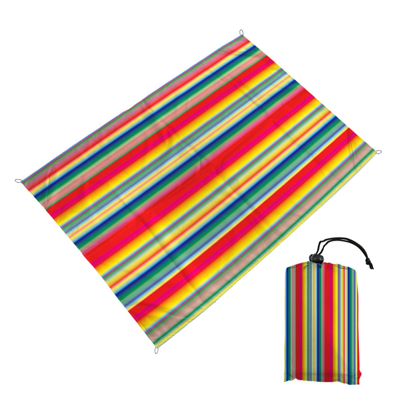 Genérico Manta Impermeable para Picnic al Aire Libre, Esterilla de Playa portátil y Lona Ligera para el Suelo, Esterilla de Camping Plegable con Bolsillo para Senderismo, Parque y Barbacoa.