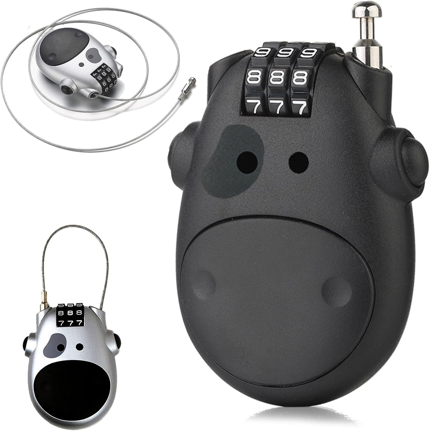 AntiTheft Telescopic Wire Lock, Mini Portable Cable Lock