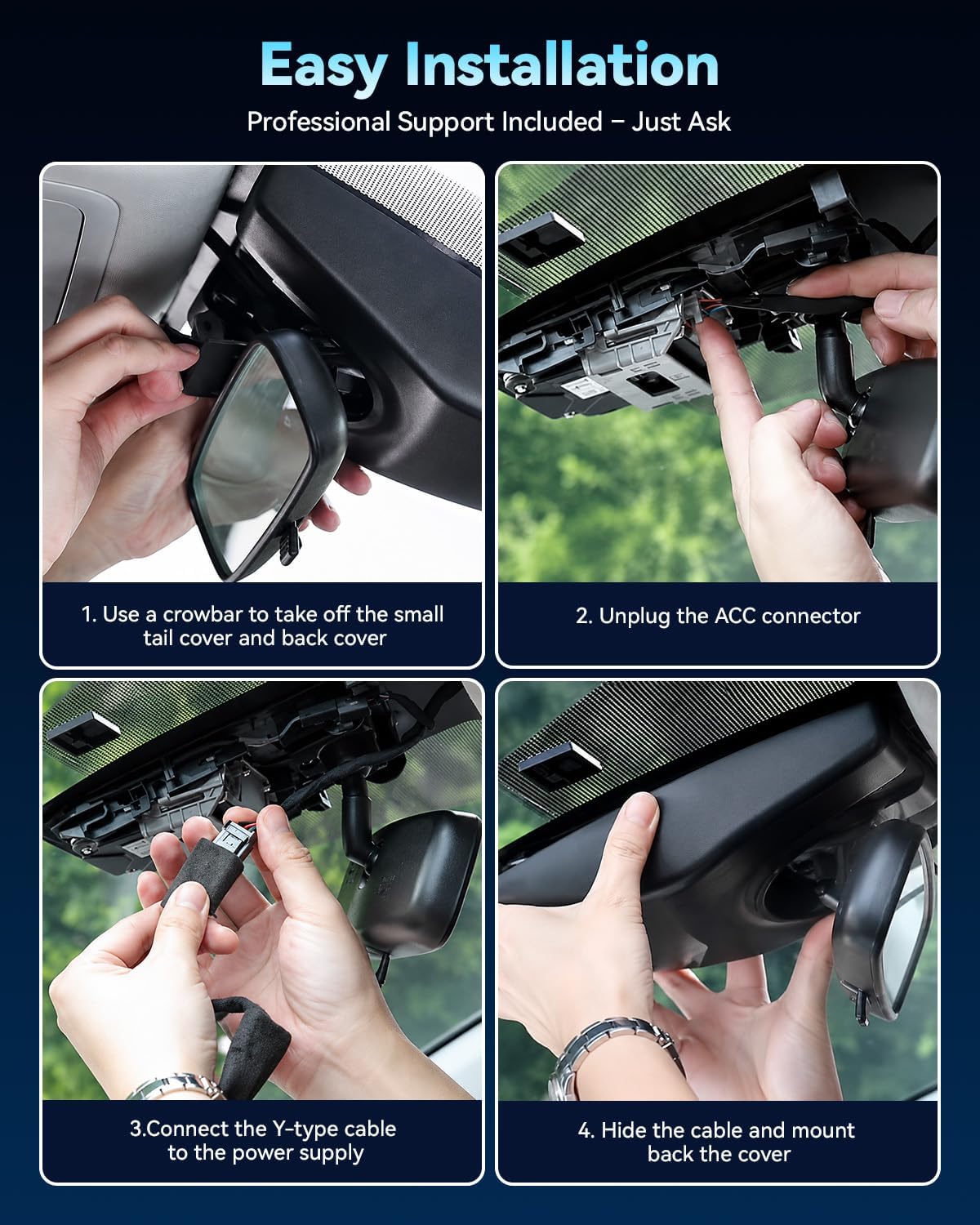 OVAMAN OEM-Fit Dash Cam for Toyota Camry Gen8 2021-2024 image 3