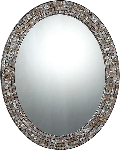 BebLP - Espejo decorativo ovalado de 30 x 24 pulgadas accesorios de baño Guadon espejos de baño decoración de baño espejos de pared para baño