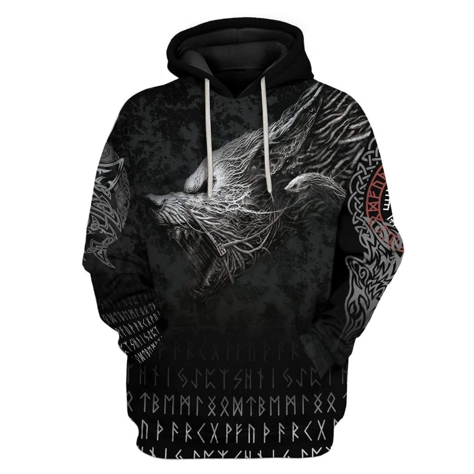 SPCOSPLAYViking Hoodie Pirate Costume Novelty 3D Printed Pullover Sweatshirt for Men