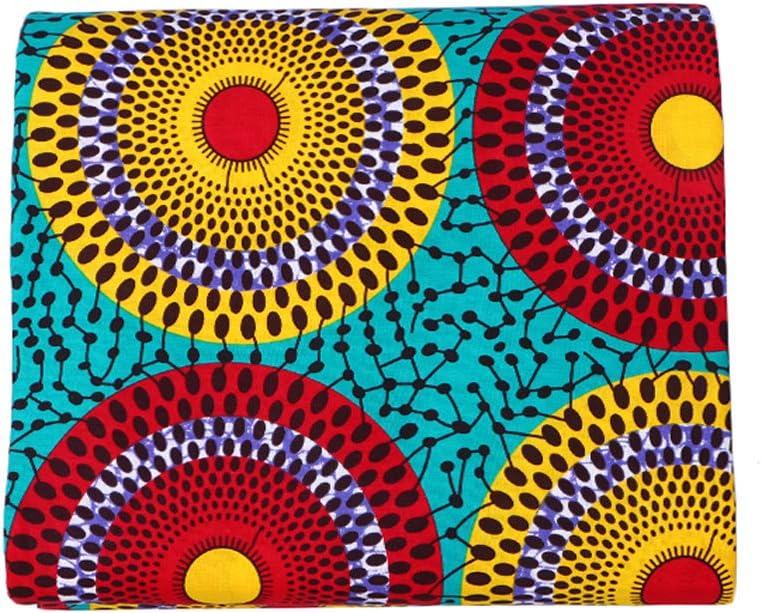 African Fabric 100% Cotton African Ankara Print Fabric 6 Yards One Piece