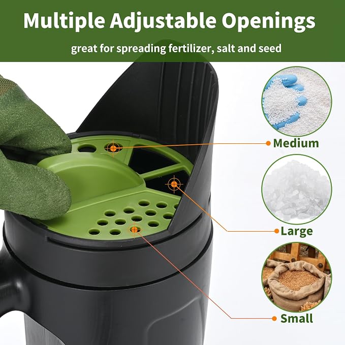 Semillas y esparcidor manual para jardín y césped miniatura 5