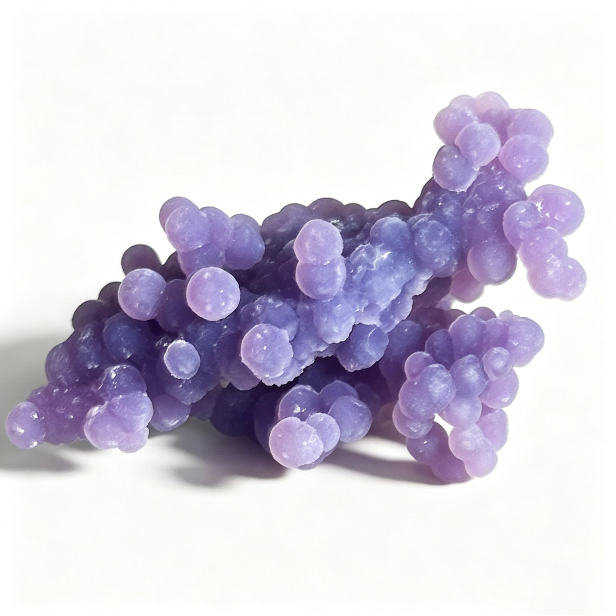 Hhctebec One Color Unique Grape Agate Geode Crystal Cluster, Natural Healing Stone Mineral Specimen, Irregular Botryoidal Rock For Home Décor Meditation Reiki Chakra Balancing, Gift For Collectors