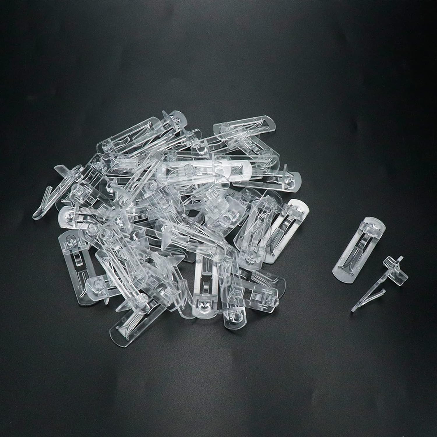 Bitray Shelf Support Peg Locking Shelf Pins Self-Locking Bracket Clips Fits 5/16" Dia Hole and 19/32" Shelf -50pcs