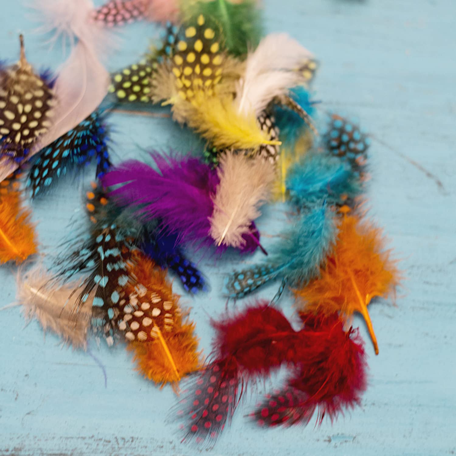 300 Piume Colorate Naturali - Per Fai Da Te, Acchiappasogni, Costumi | Decorazioni Artigianali - Foto 2