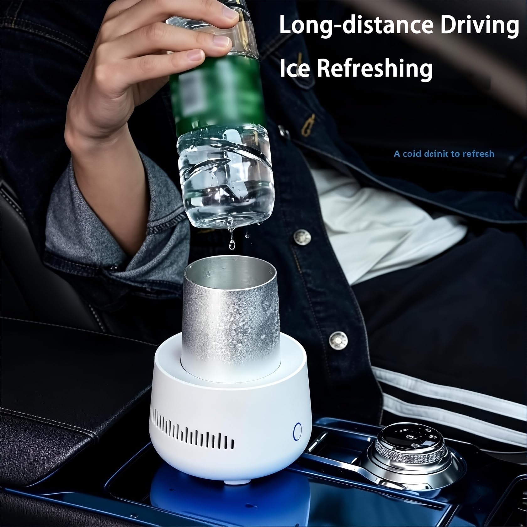 Enfriador de bebidas portátil USB, taza de enfriamiento rápido con 15 minutos de tiempo de enfriamiento, enfriador de control de temperatura de 24 horas para uso doméstico y de viaje