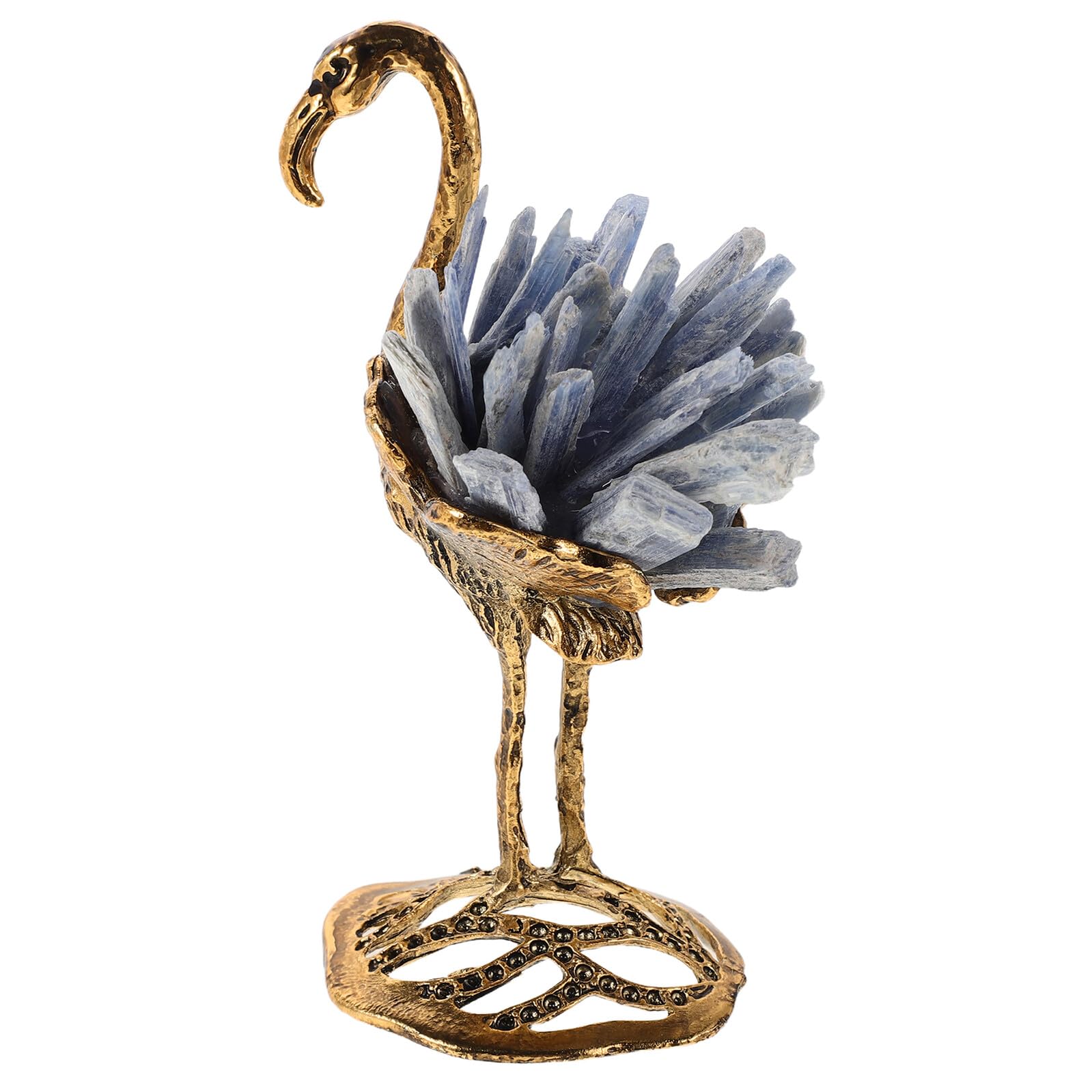 Statue flamant kyanite : oubliez la déco fade grâce à ce cristal de table vibrant