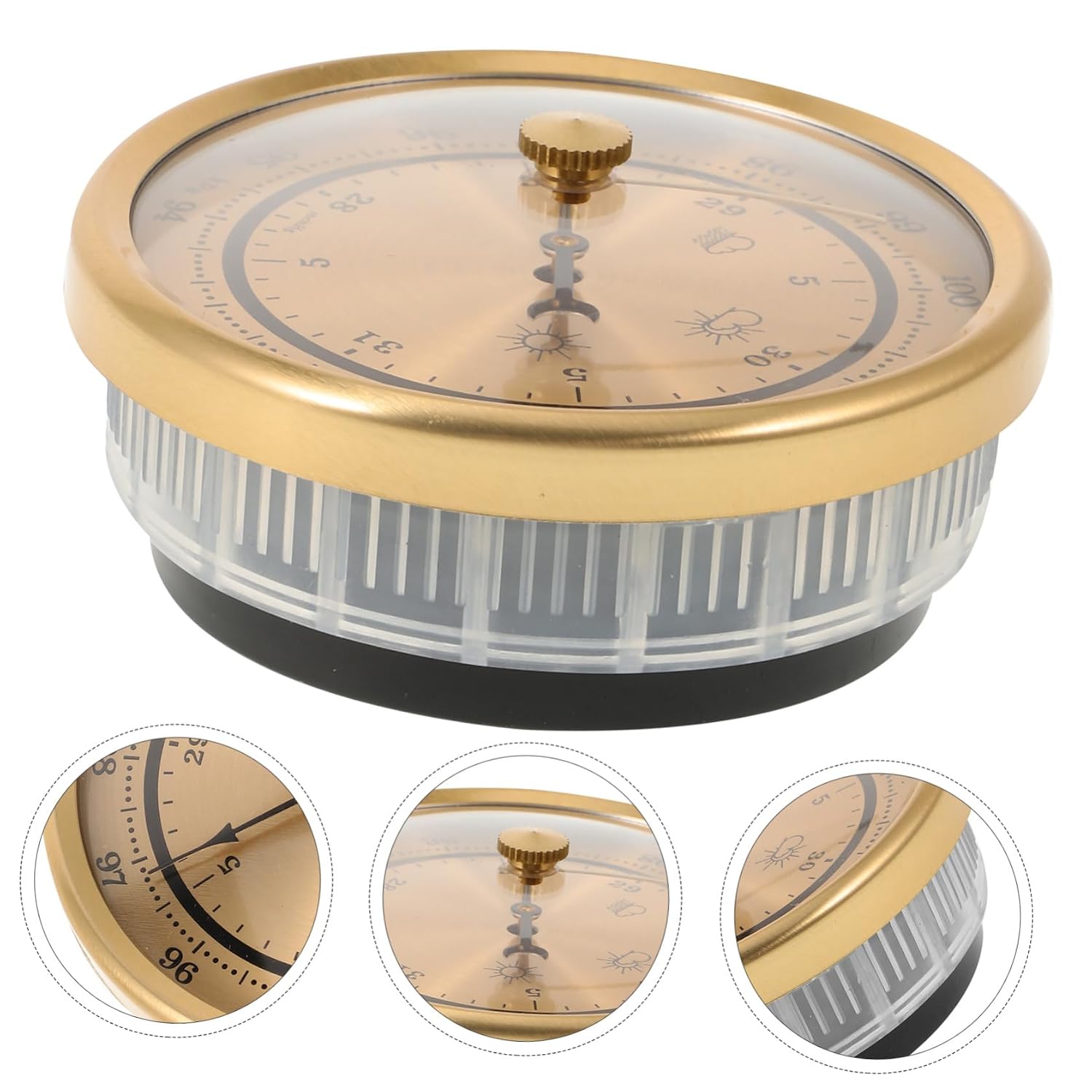 Portable Barometer Dial Design Multi-use Air Pressure Gauge for Home Accurate Weather Indicator and Hygrometer for Indoor Use Easy to Read Display
