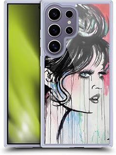 Head Case Designs Officiellt Licensierade LouiJoverArt Gud skapade kvinna Rött bläck Gel Skal [Militärklassad Skydd] Kompatibel med Samsung Galaxy S25 Ultra och Kompatibel med MagSafe