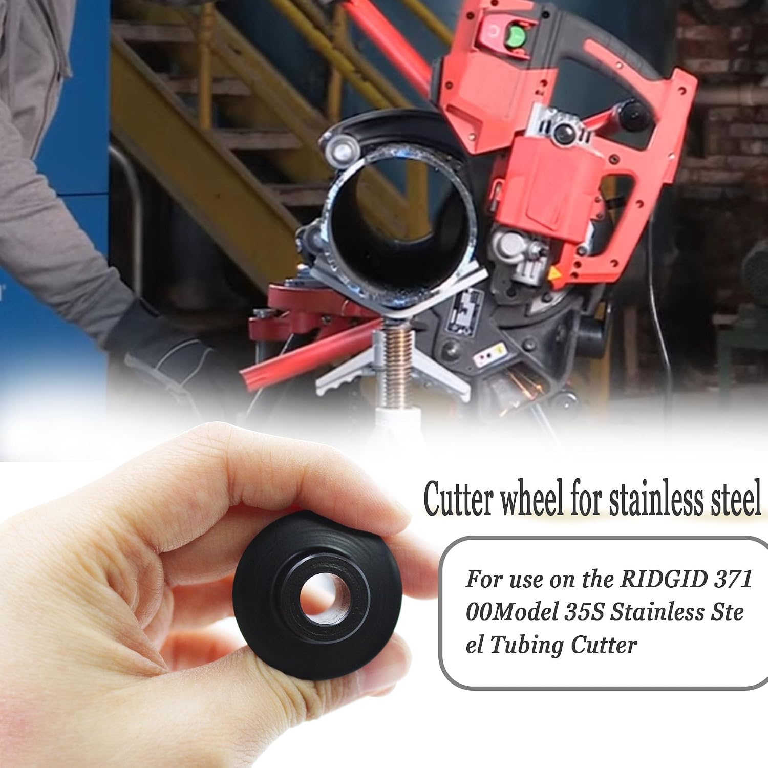 Alloy Pipe Cutter Replacement Wheel #33100, Cutting Blade Wheel, 2 Pack | Durable alloy pipe cutter wheel, replacement part fits RIDGID 1A, 2A, 42A & Model F-3 pipe cutters