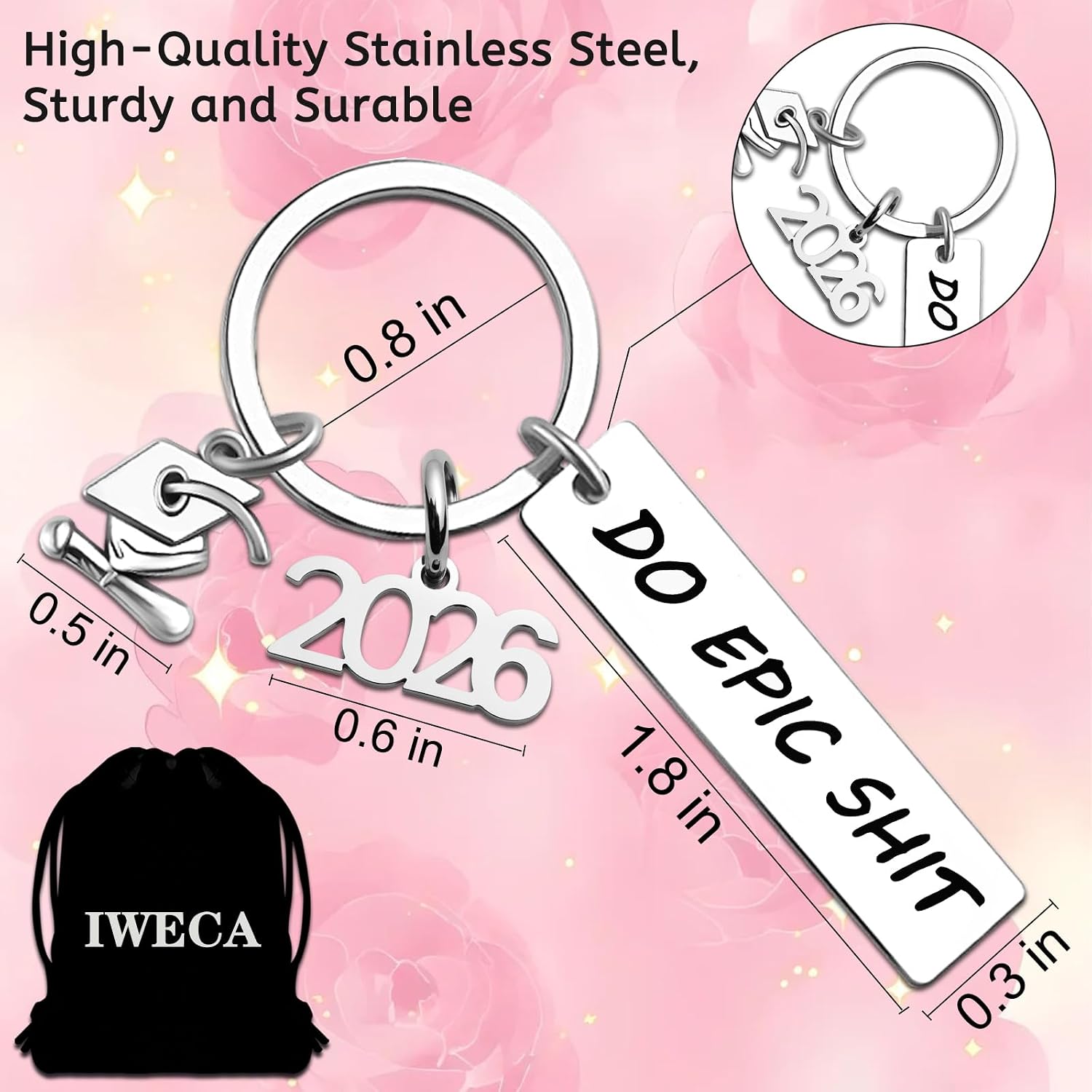 2026 Graduation Gifts Keychain for Women Him 2026 Senior Keychain for Her Men Student Graduate Grad Idea Son Daughter Teen College High School Jewelry Present Boy Girl Grads softball senior image 2