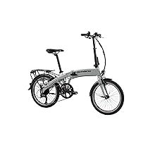 F.lli Schiano Galaxy, Bici Elettrica Pieghevole 20 Inches per Adulti, 36V 10.4Ah Batteria Rimovibile, Motore 250W 40Nm, City Ebike, Argento