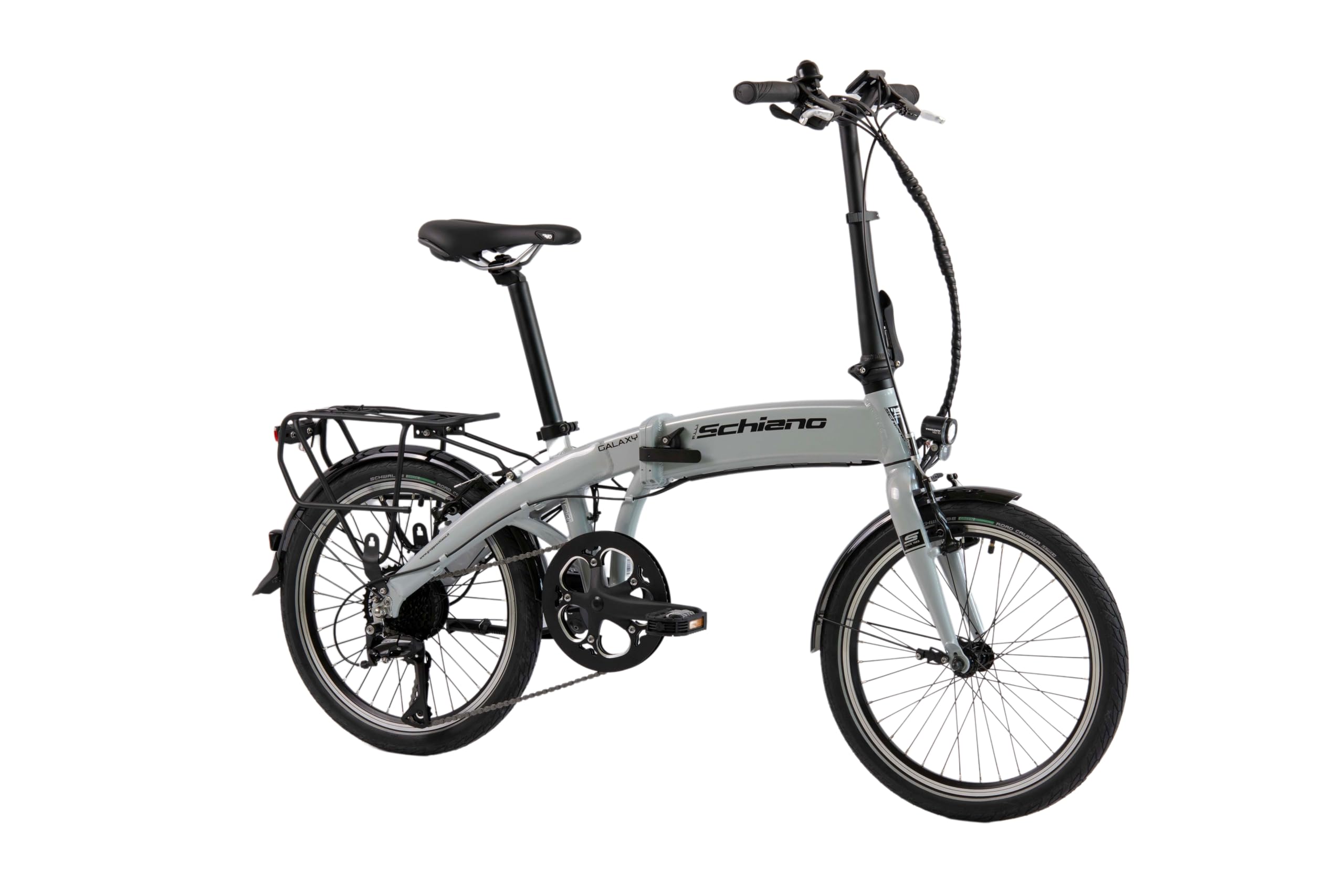 F.lli Schiano Galaxy, E Bike Klappbar 20 Zoll, 36V 10.4Ah Abnehmbarer Akku, Motor 250W 40Nm, Klapprad Ebike für Herren/Damen, Silber Sport & Freizeit