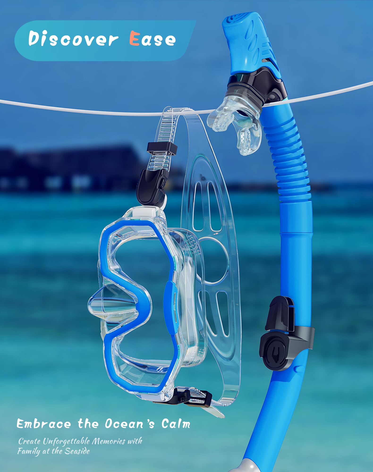 Sprzęt do nurkowania dla dzieci, zestaw do snorkelingu dla dzieci, panoramiczny widok 180°, zestaw do nurkowania dla dzieci w wieku 6-14 lat, maska do nurkowania dla dzieci