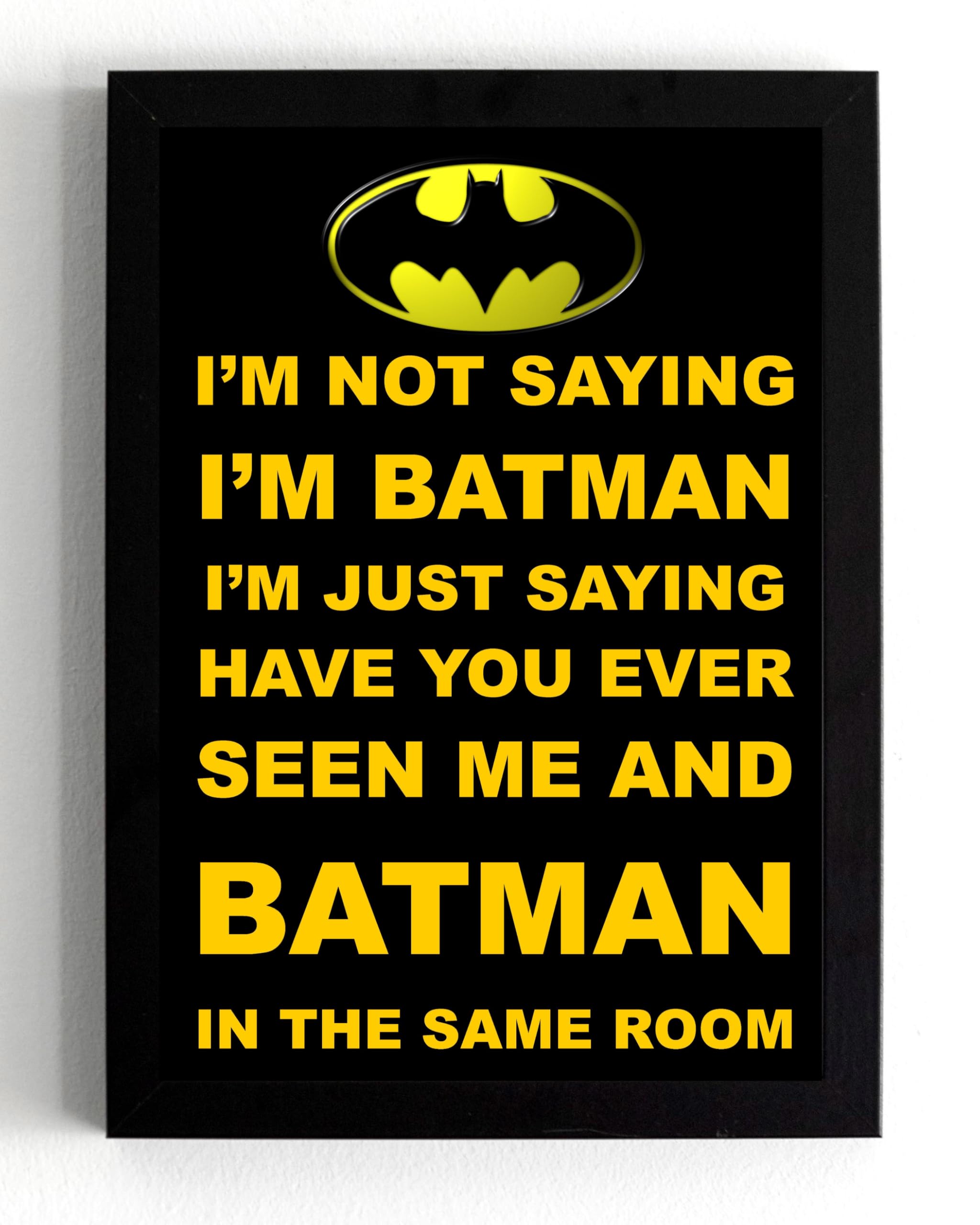 Cuadro de Batman A5 con cita divertida de DC Comics para decorar 4