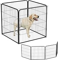 Vista 30 de BestPet Corral para perros 40 pulgadas, 8 paneles Cerca de alta resistencia de metal para ejercicio de mascotas Paneles de cerca