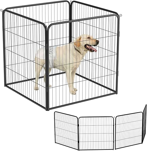 Vista 139 de BestPet - Corralito de 24/32/40 pulgadas de altura para perros de todos los tamaños, 8/16/24/32 paneles, para ejercicio al aire libre, con puertas