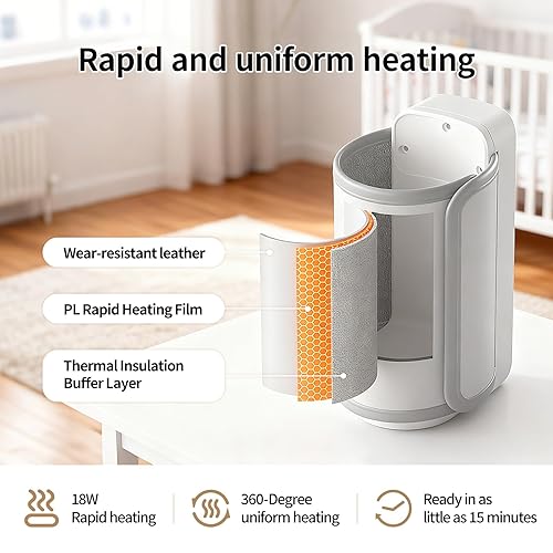 Miniatura 3 de Calentador de biberones portátil con pantalla LED, diseño compacto