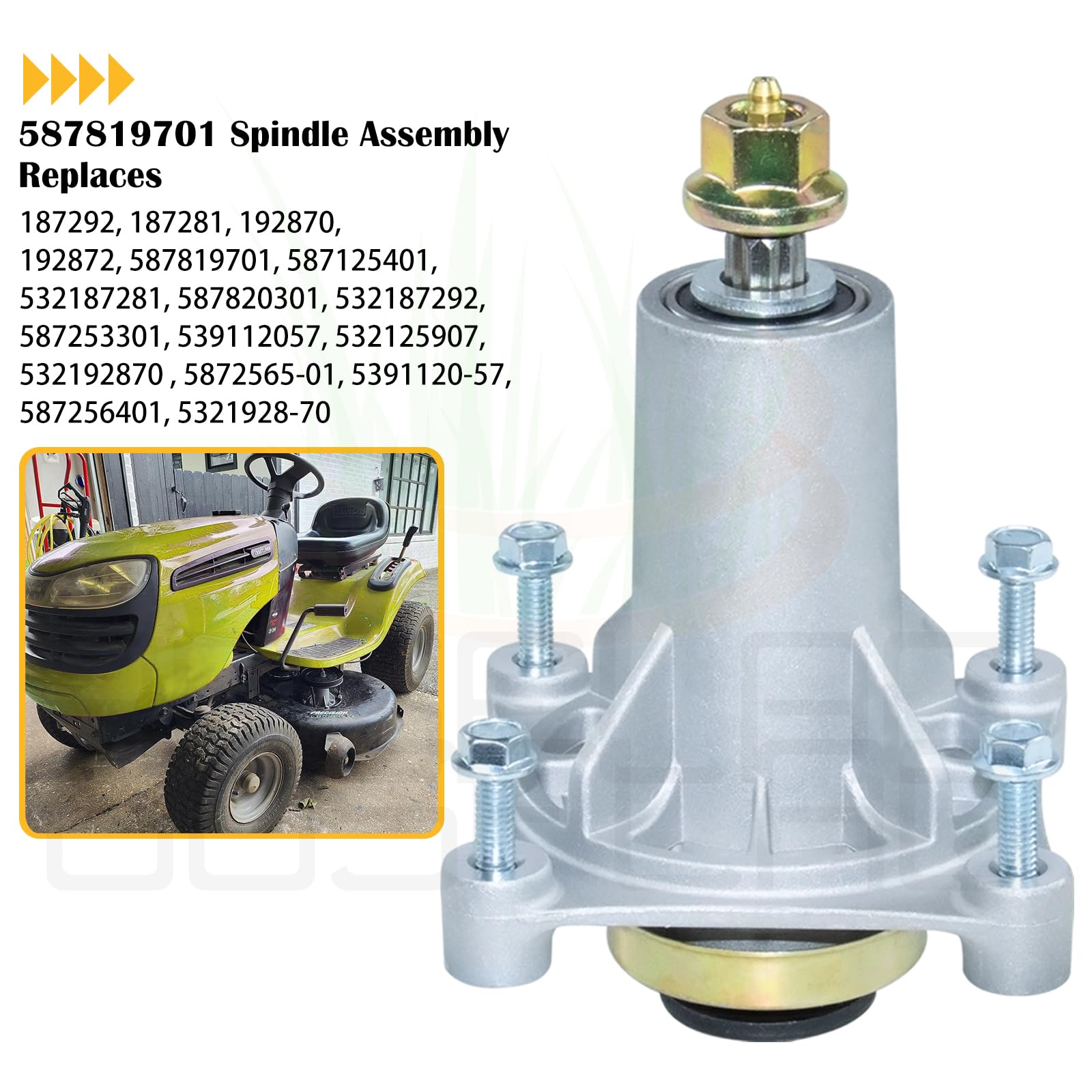 Amazon.com : BOSFLAG Pre-Greased 587819701 Spindle Assembly with