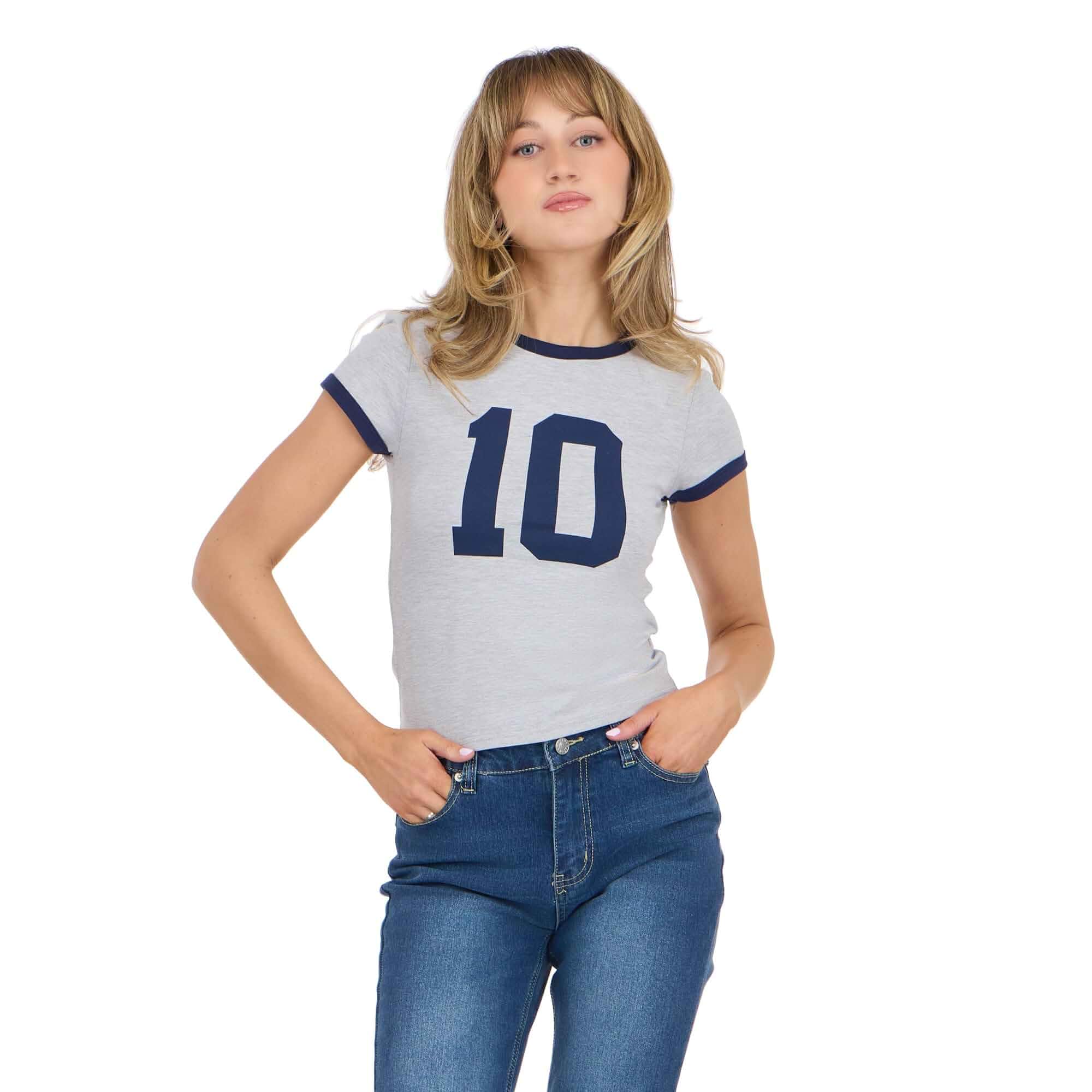 Forever 21 Women's Baby Tee with Screens Short Sleeve