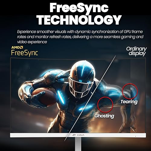 Miniatura 5 de CRUA Monitor curvo para juegos de 24 pulgadas 144 hz180 Hz, monitores de computadora FHD 1080P sin marco, compatible con AMD freesync Low Motion
