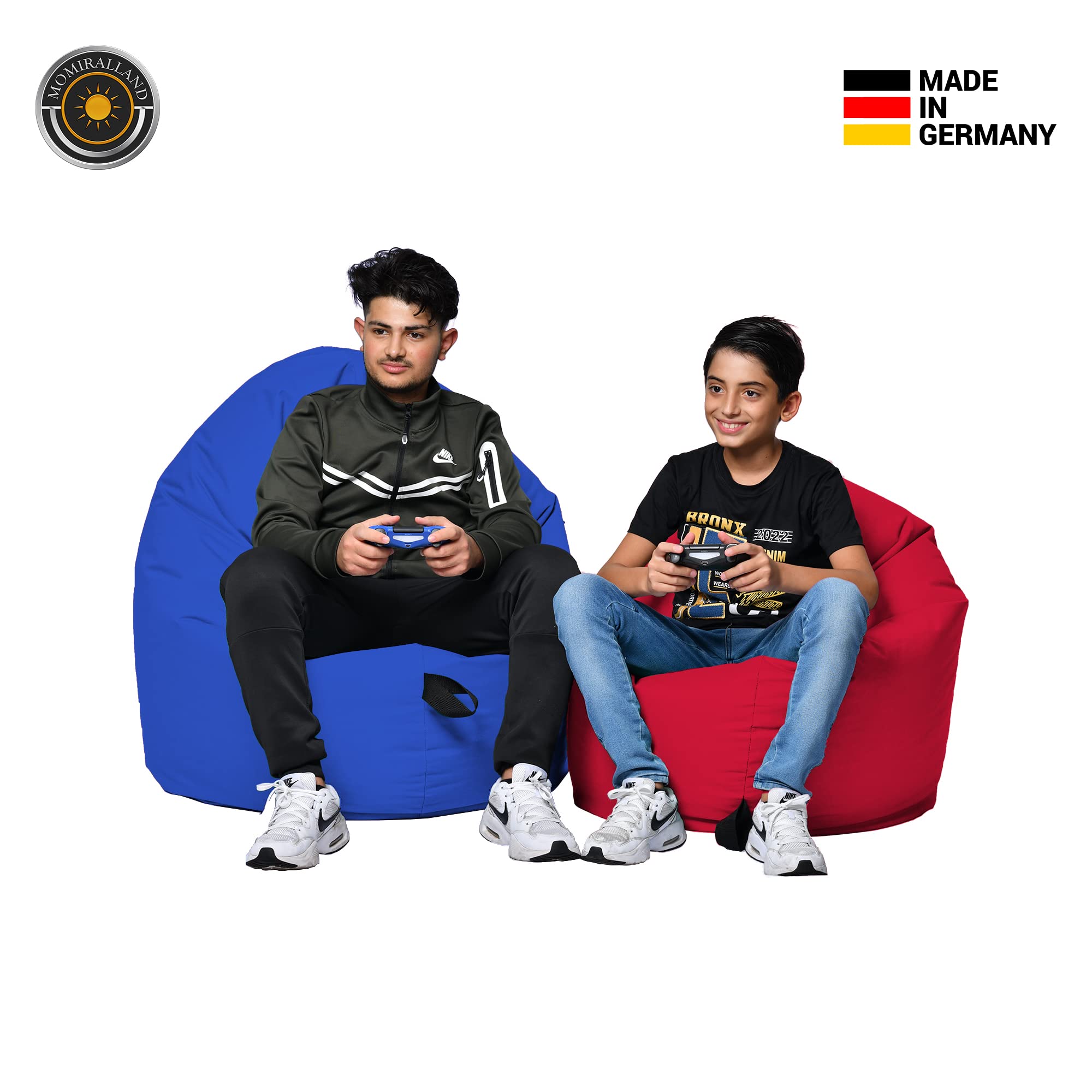 Sitzsack 2 in 1 Funktion für bequemes Sitzen & Liegen – Indoor & Outdoor da er Wasserfest ist – Bdenkissen – für Kinder & Erwachsene (Anthrazit, 120 cm - Durchmesser)
