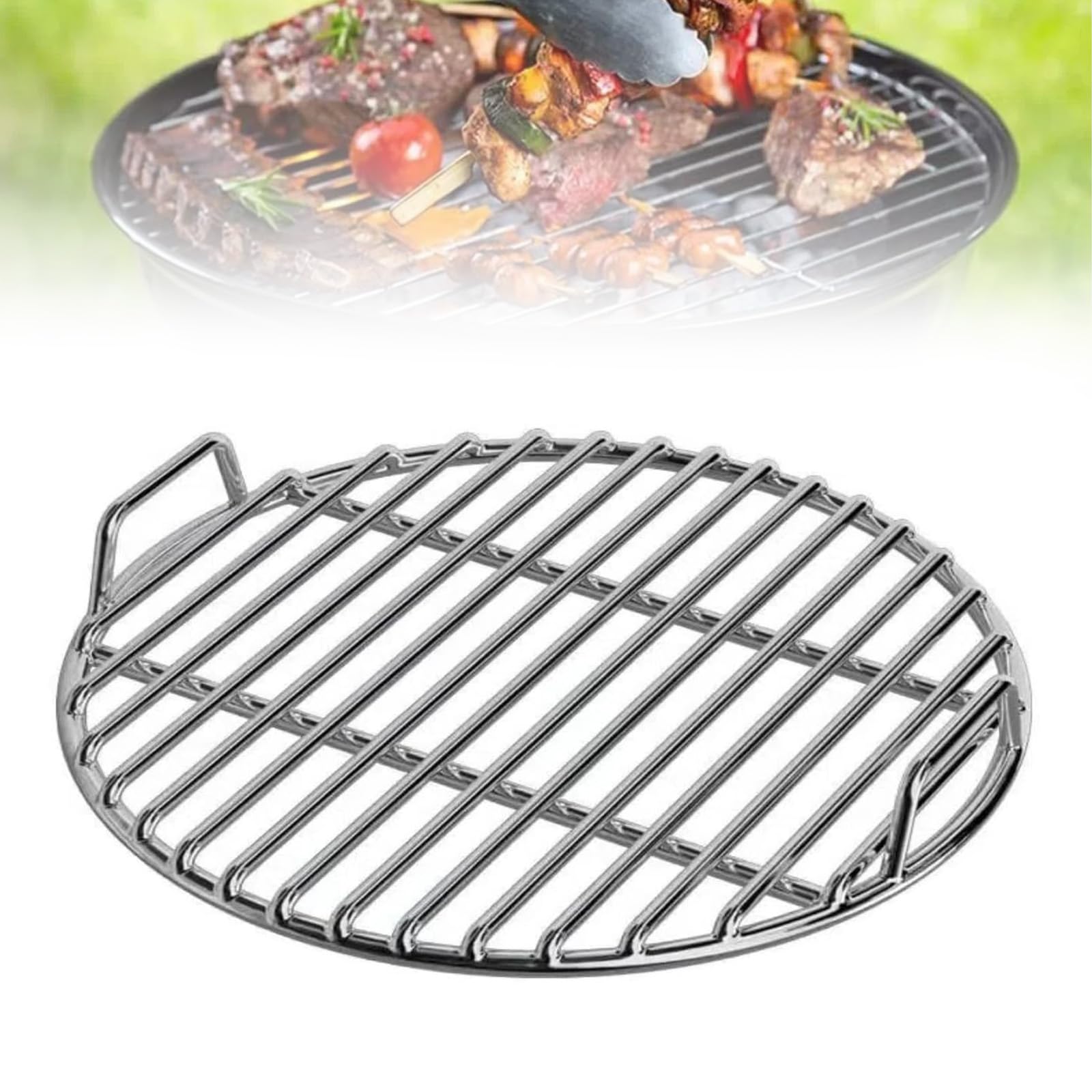 Bardzo gruby okrągły ruszt do grillowania ze stali nierdzewnej 30/35/40 cm, idealny na kemping, piknik, do ogrodu, akcesoria do grilla, idealne do grillowania
