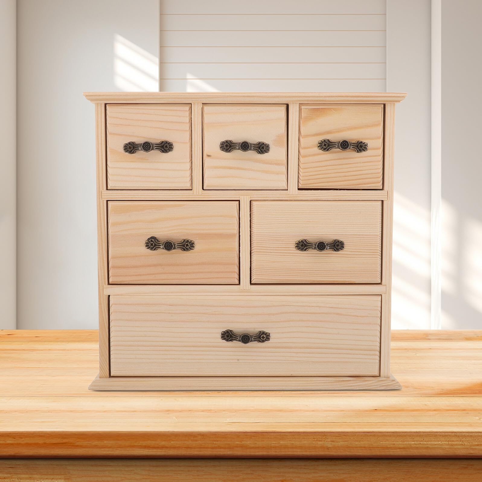 Veemoon Organizador de Escritorio de Madera Caja de Almacenamiento para Escritorio Organizador de Sobremesa para Oficina y Papelería