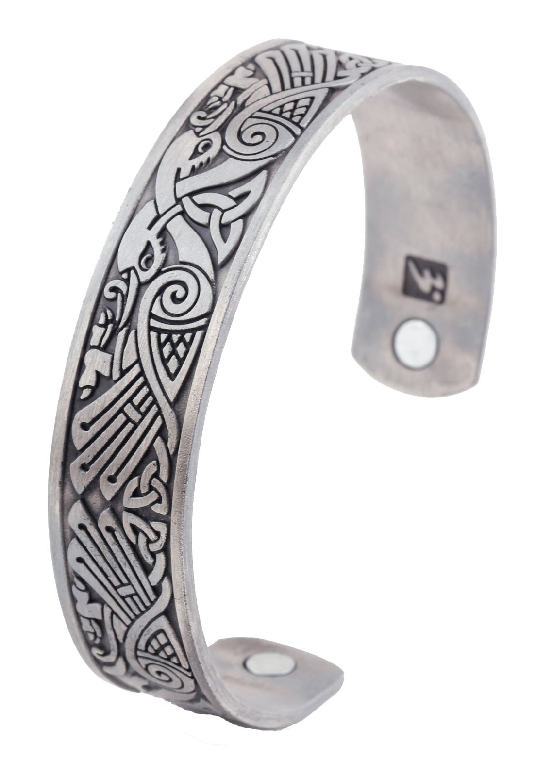 LIKGREAT Keltisk knut viking kråka armband nordisk magnetisk manschett armband för män kvinnor unisex