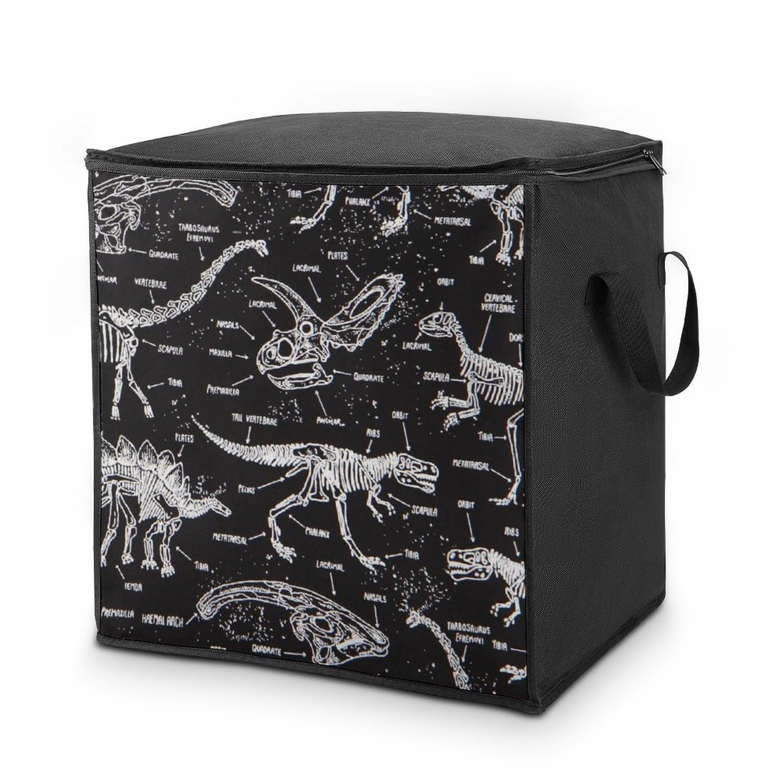 Lyfthologen 70L Storage Bags, Jurassic Dinosaurs Storage Box with Lid Zipper And Handles, Clothes Bags for Quilt, Blankets, Bedding
