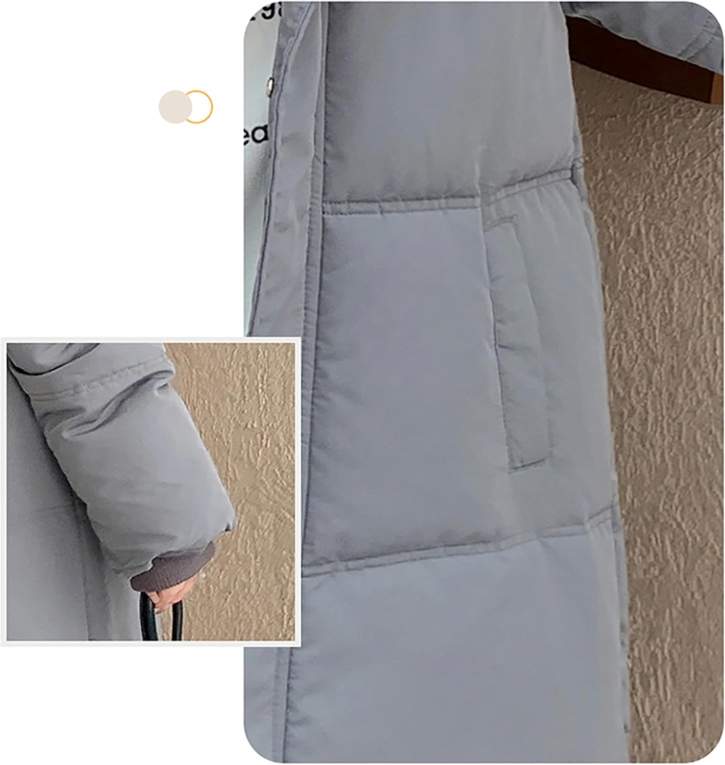 [A Q P K W A] ダウンジャケット レディース ロング 綿入れ ダウンコート 軽量 フード付き コート 韓国 ダウンコート