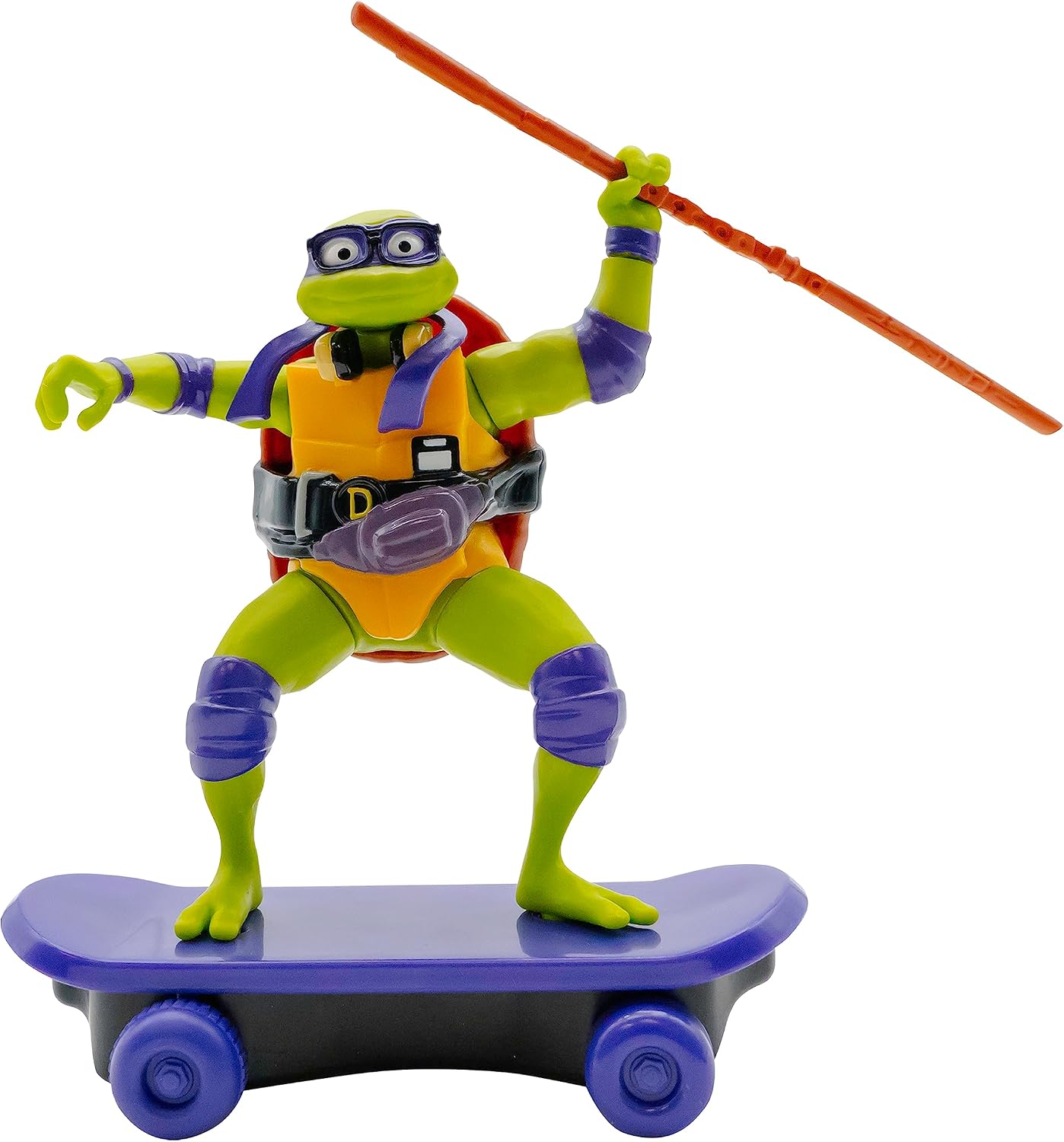 Teenage Mutant Ninja Turtles Toy, Donatello Sewer Shredder Pullback Skateboard, Mutant Mayhem TMNT Collectible Ninja Turtle, Ages 3+ image 3