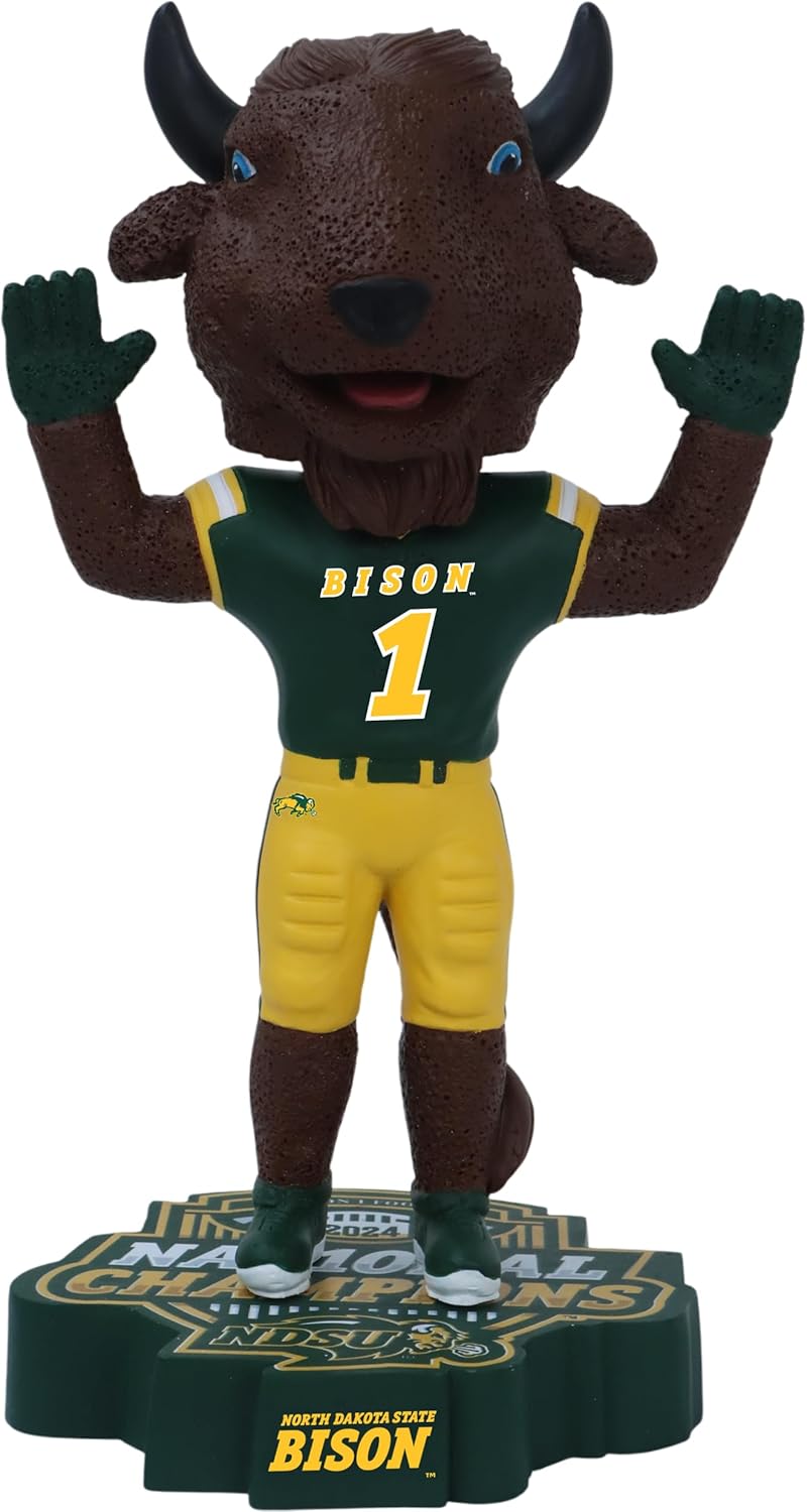 North Dakota State Bison NDSU 2024 FCS Football National Champs Green Bobblehead