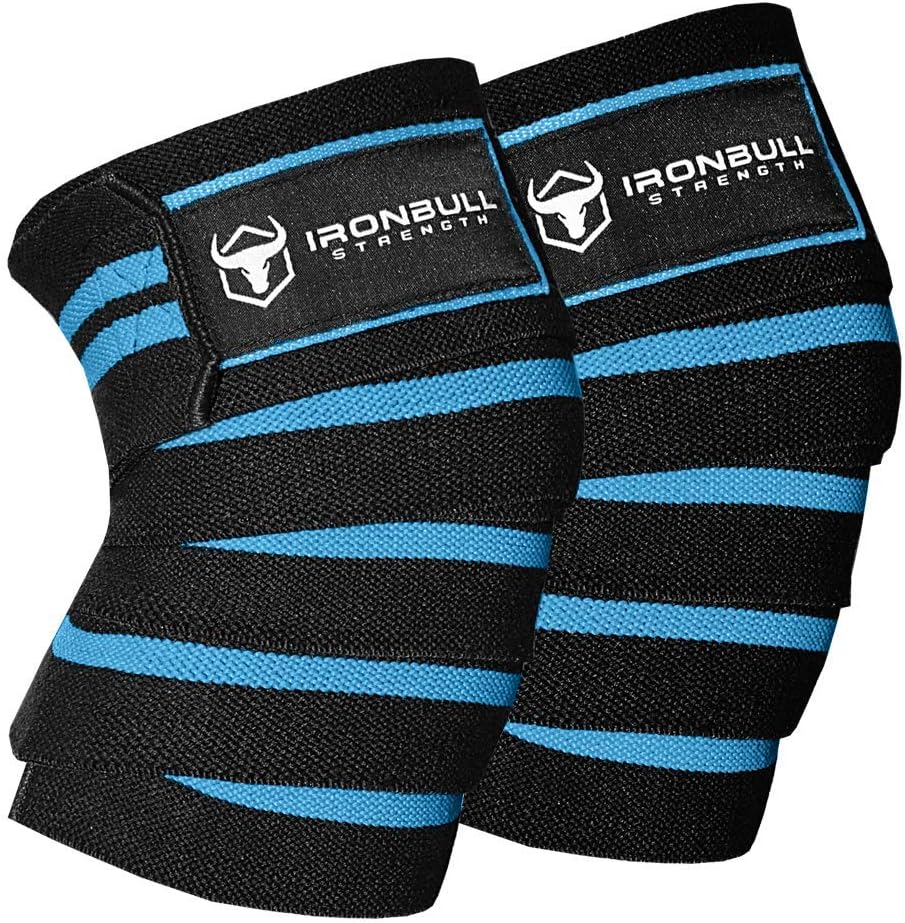 Knee Wraps (1 Pair) - 80" Elastic Knee and Elbow Support & Compression - For Weightlifting, Powerlifting, Fitness, WODs & Gym Workout - Knee Straps for Squats Knee Wraps (1 Pair) - 80" Elastic Knee and Elbow Support & Compression - For Weightlifting, Powerlifting, Fitness, WODs & Gym Workout - Knee Straps for Squats