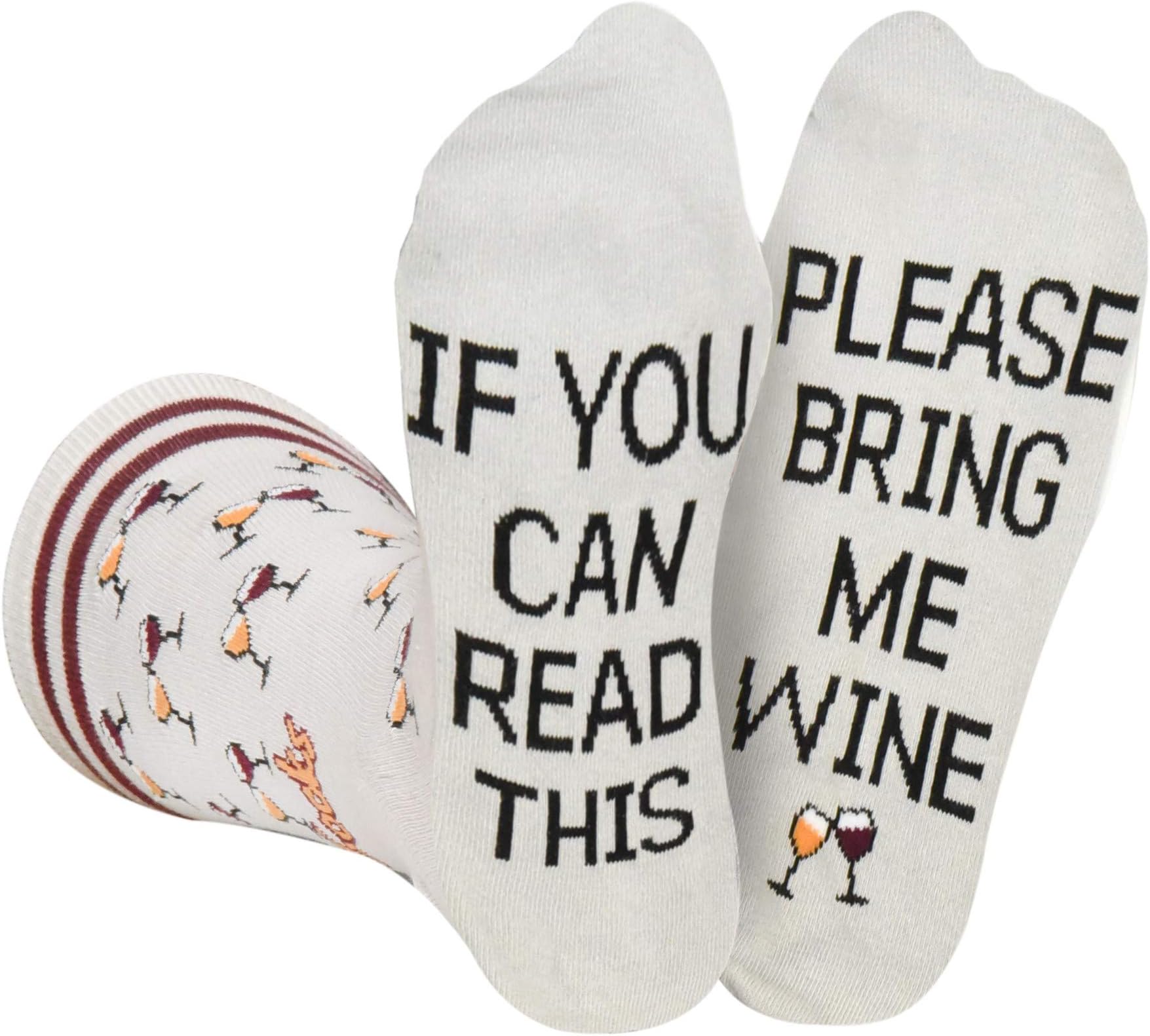 If You Can Read This Please Bring Me Coffee, Beer, Wine, Socks Men Women, Luxury Cotton, Great Gift