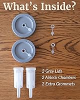 Vista 6 de Elementi Tapas de fermentación para tarros de masón, tapas de fermentación fáciles de usar para frascos Mason de boca ancha, haz un delicioso