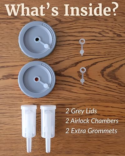 Miniatura 12 de Elementi Tapas de fermentación para tarros de masón, tapas de fermentación fáciles de usar para frascos Mason de boca ancha, haz un delicioso Varios