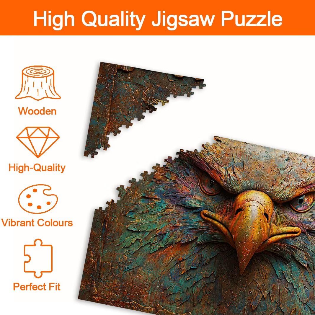 Puzzle Águila, Puzzle 1000 Piezas, Rompecabezas, Regalo Mujer, Decor -8554