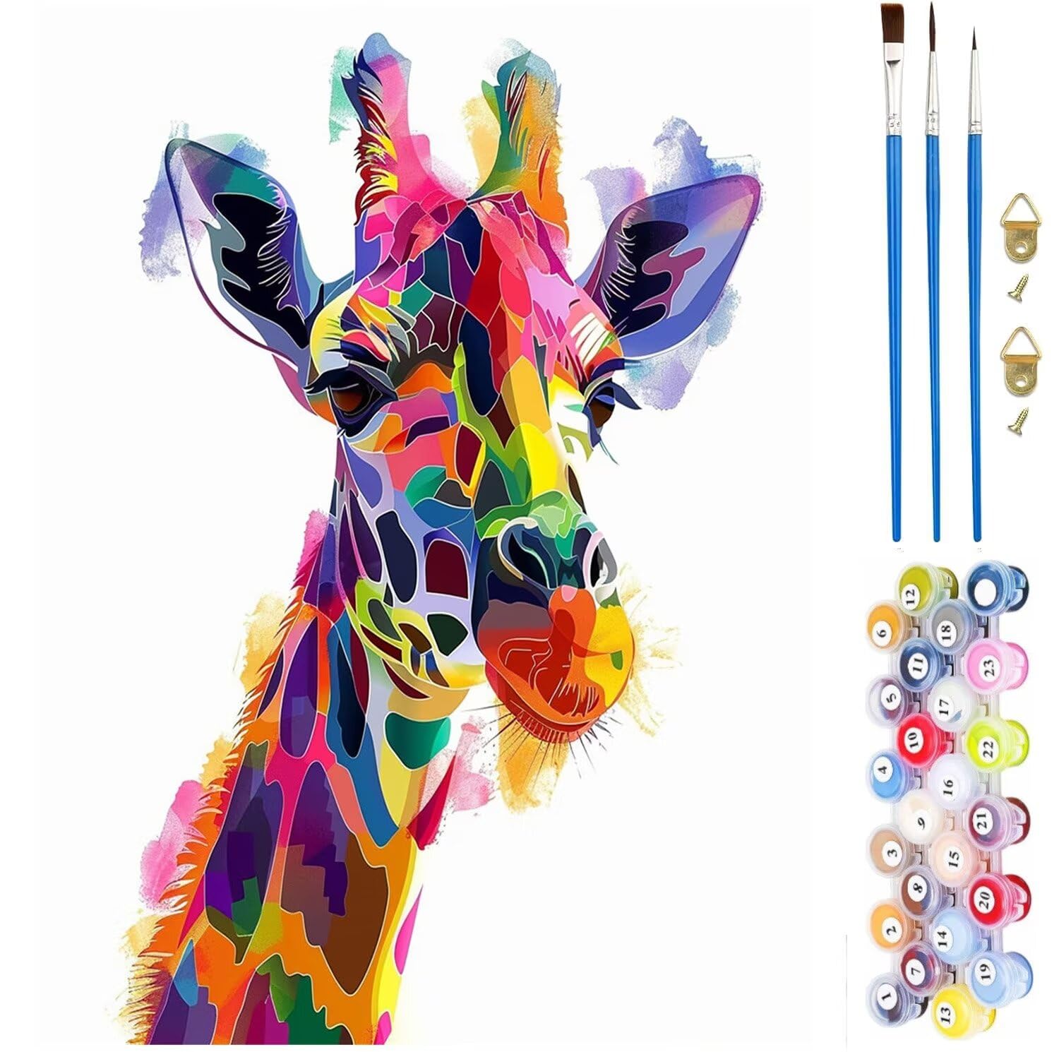 Shukqueen Pintura Por Números Para Adultos, Principiantes, Niños, Regalos De Vacaciones, Soldado De Asalto, 16 X 20 Pulgadas (sin Marco