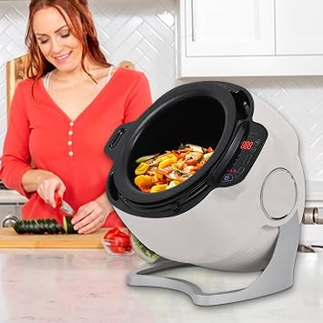 Automatic Cooking Pot - 360 Rotating Cooking Wok for Fried Rice - Fully Automatic Intelligent Stewing Machine - Easy Cooking Solution for Every