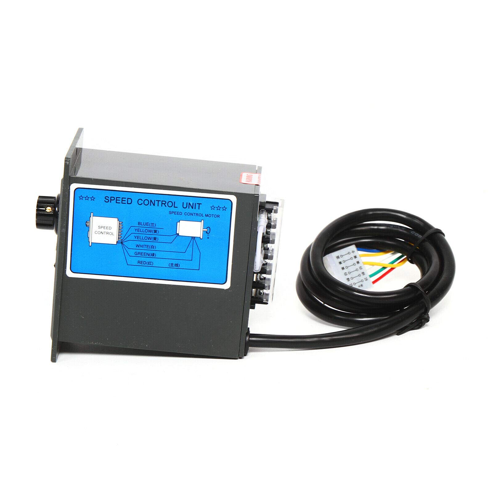 OUKANING Motor Reductor monofásico AC 220V 40W Motor Reductor Motor asíncrono Motor de Velocidad Ajustable (15K)