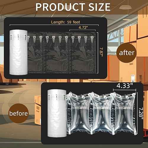 Miniatura 5 de Almohadas de aire para envío, bolsas de aire inflables para embalaje, 4.72 x 7.87 pulgadas, bolsillos de aire para embalaje de suministros de