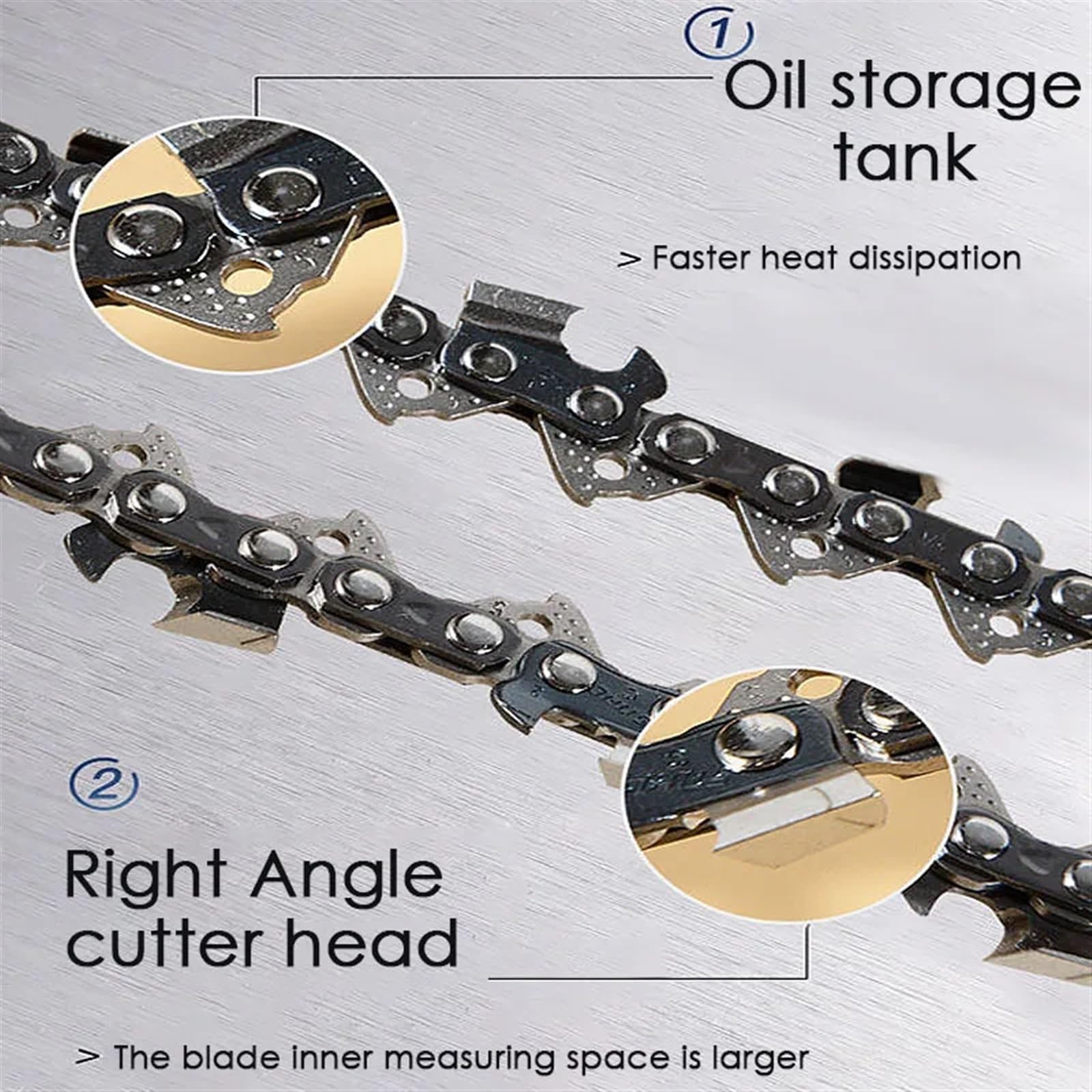 Accesorios para reparación de cadenas de sierra, Catena for motosega for motoseghe a benzina da 12-22 pollici(2pcs 22inch Chain)