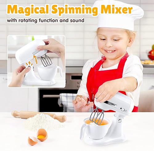 Miniatura 6 de Juegos de cocina de juguete para niños, accesorios de cocina para niños de 4 a 8 años, 3 a 5 años, juguetes para electrodomésticos de cocina,